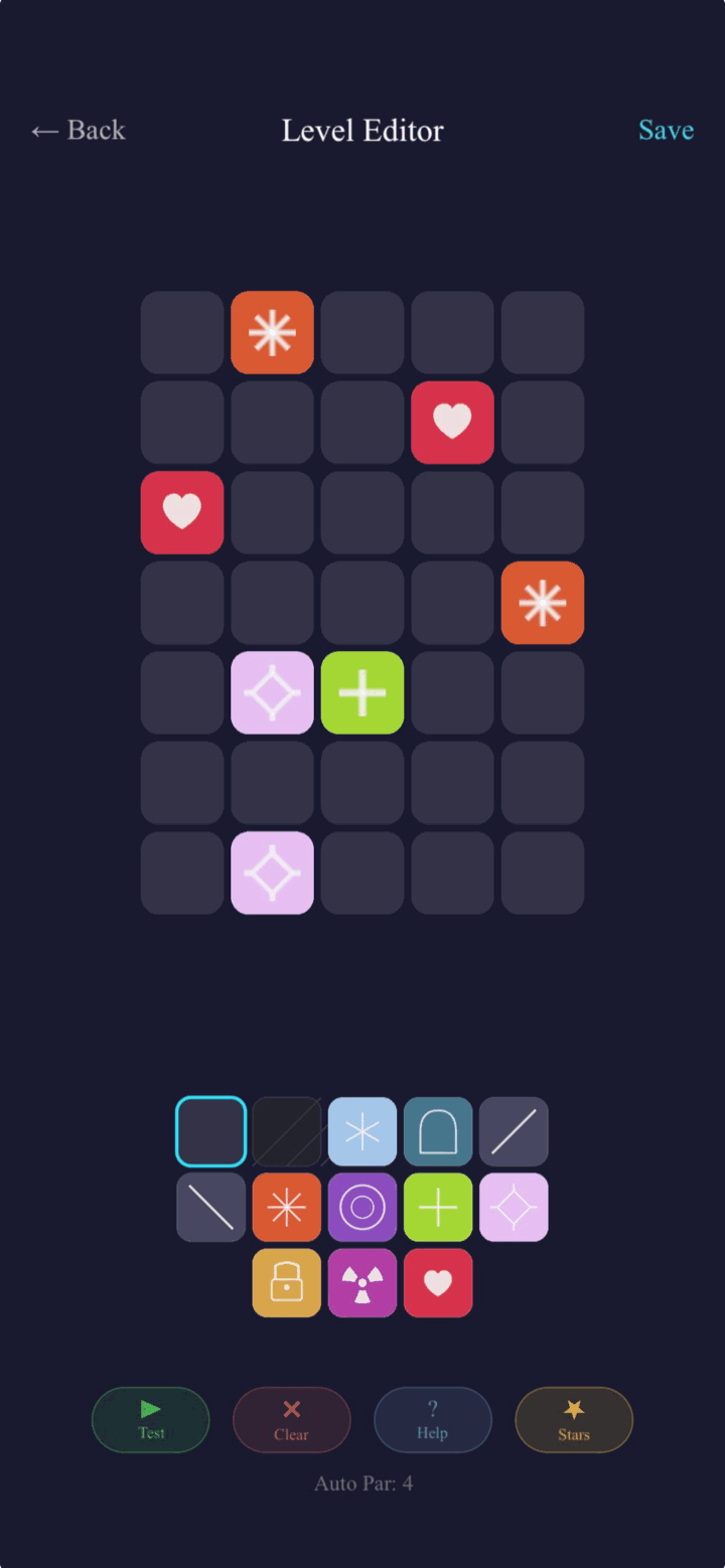 Taploom built-in level editor